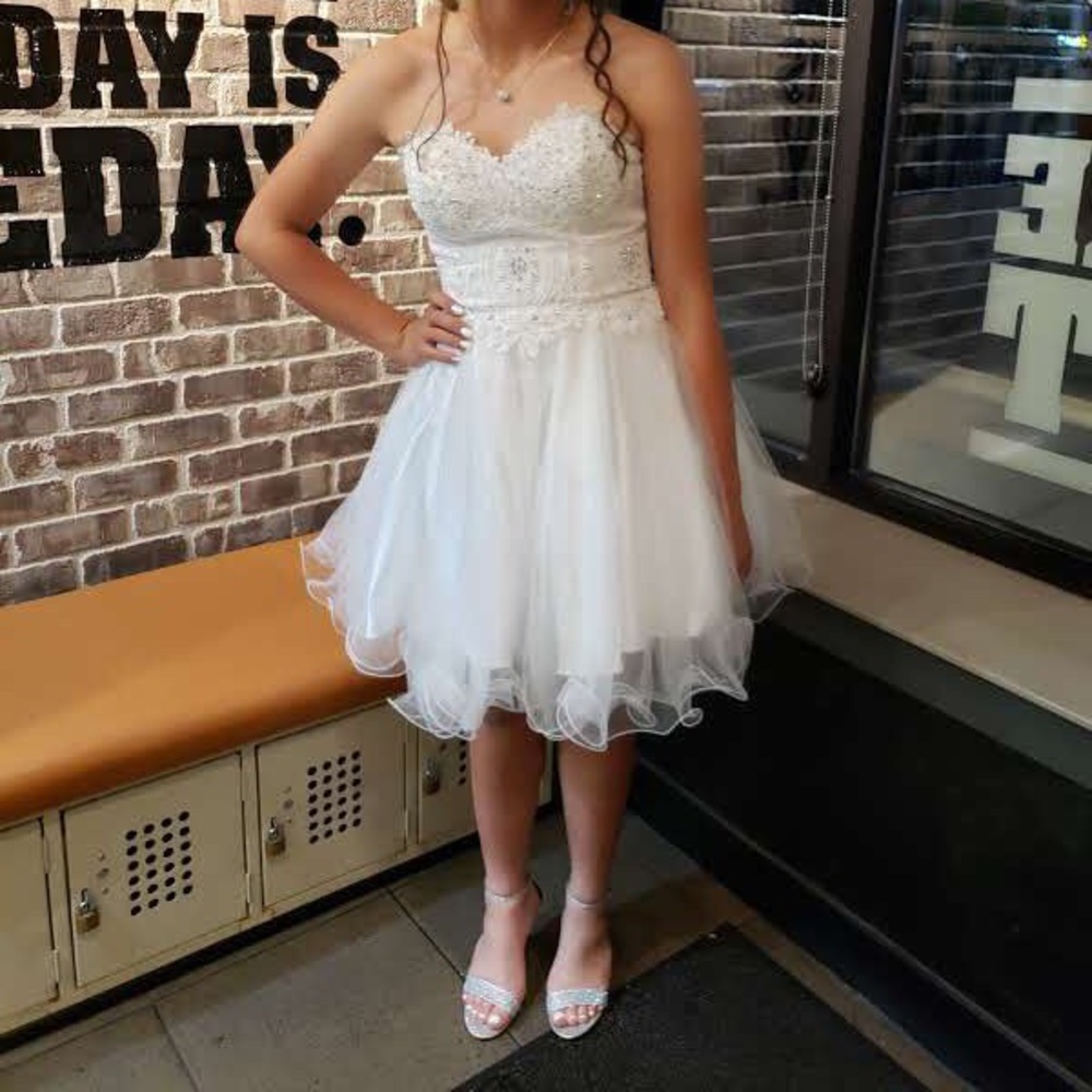 White homecoming dress